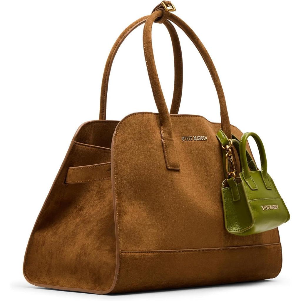 Steve Madden Harlii Faux Suede Satchel, Tan