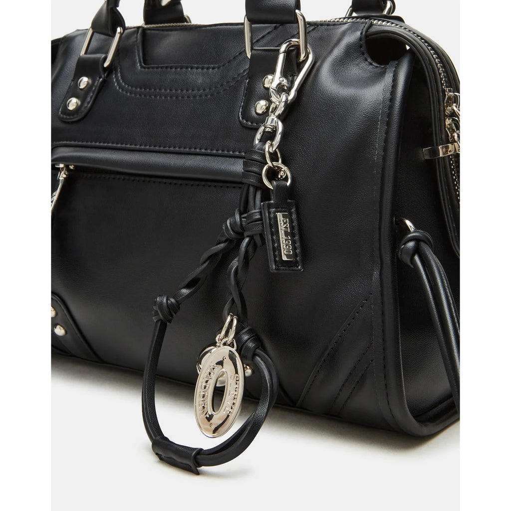 Steve Madden Riggs Satchel, Distressed Black