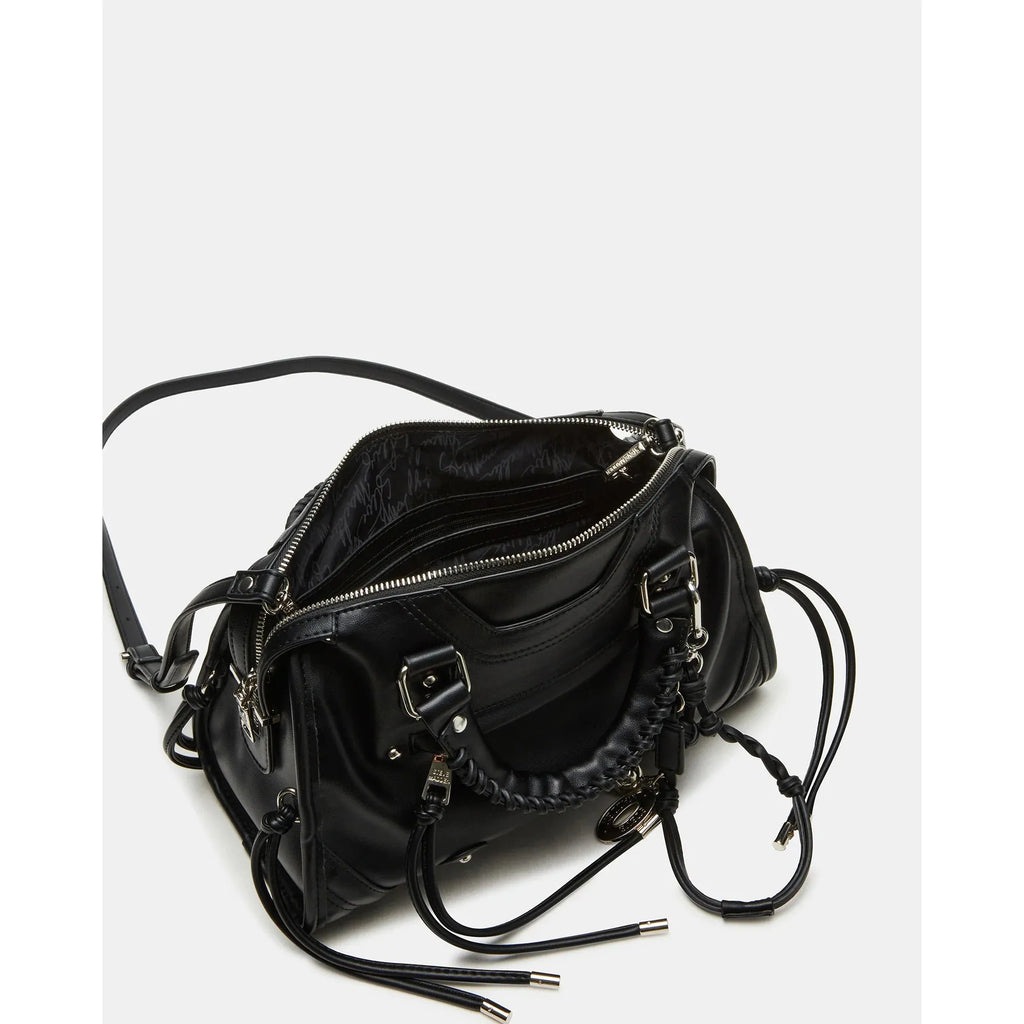 Steve Madden Riggs Satchel, Distressed Black