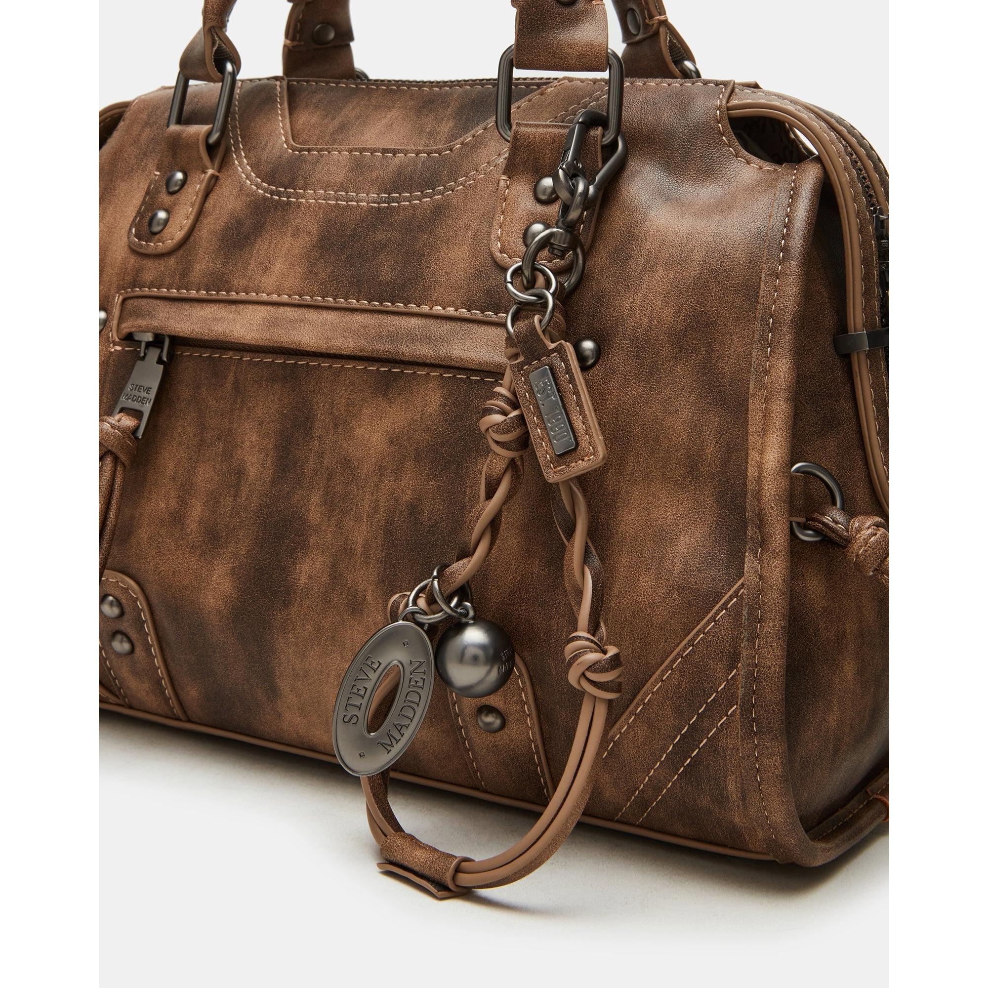 Steve Madden Riggs Satchel, Distressed Pecan