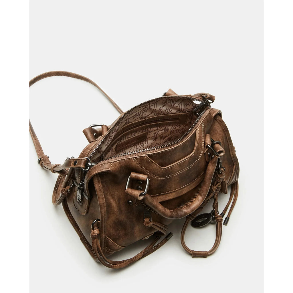 Steve Madden Riggs Satchel, Distressed Pecan