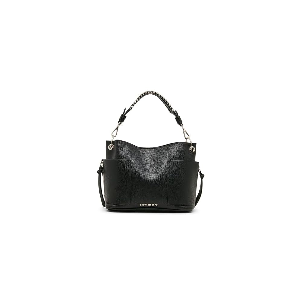 Steve Madden Sammy Bucket Tote Bag, Black