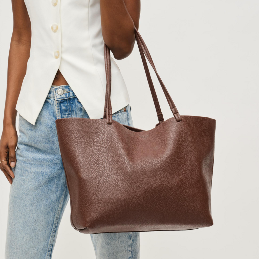 Urban Expressions Alma Tote & Pouch Set, Chocolate