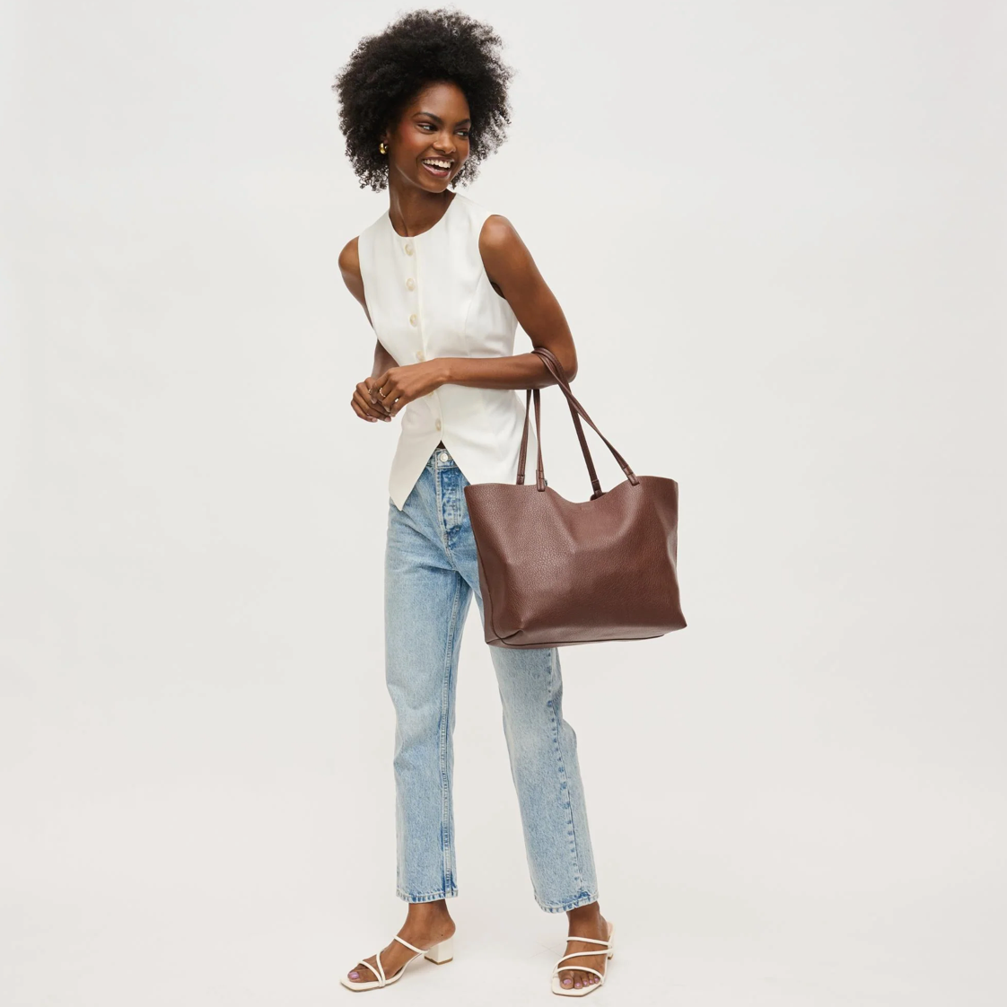 Urban Expressions Alma Tote & Pouch Set, Chocolate