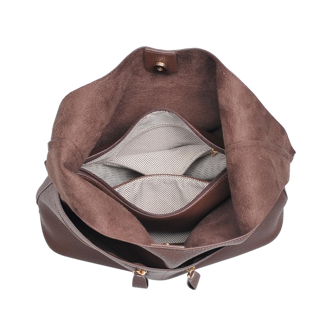 Urban Expressions Rhea Hobo & Cosmetic Bag Set, Chocolate