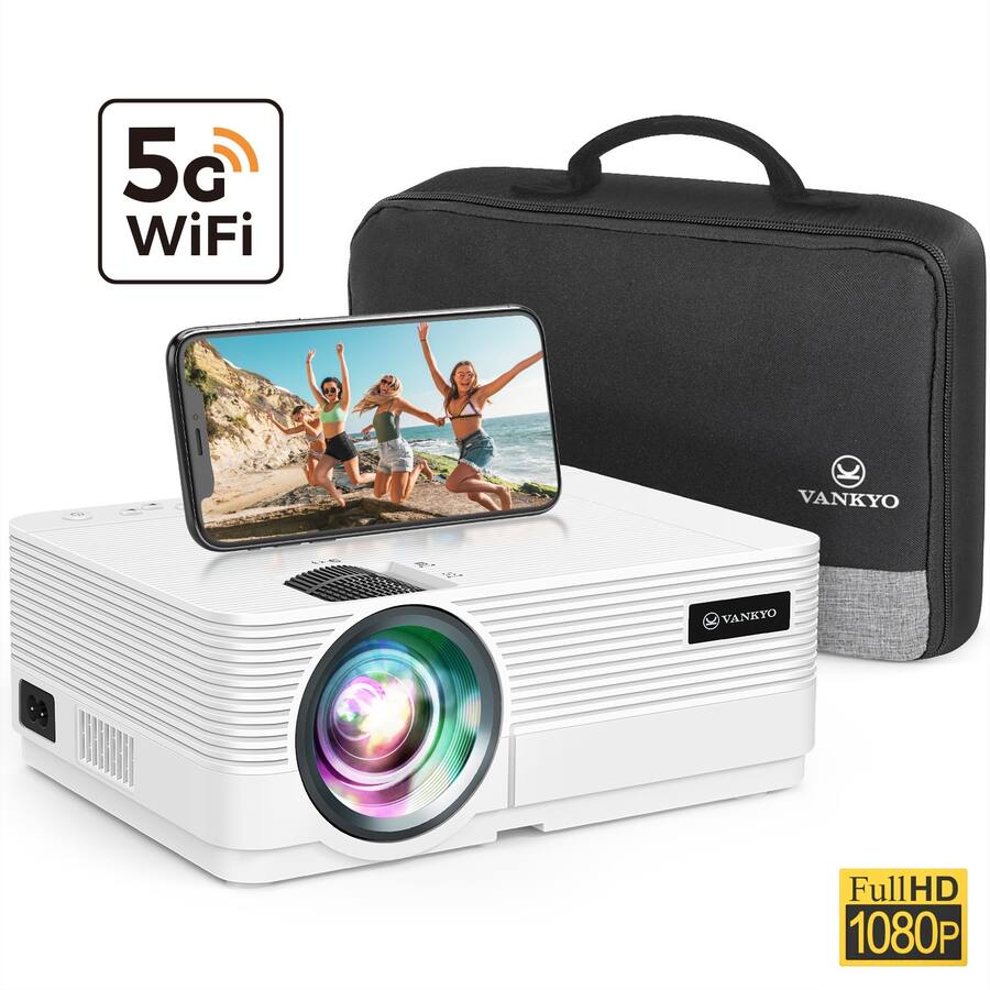 Vankyo Leisure 470 Pro Native Wireless Mini Projector, White