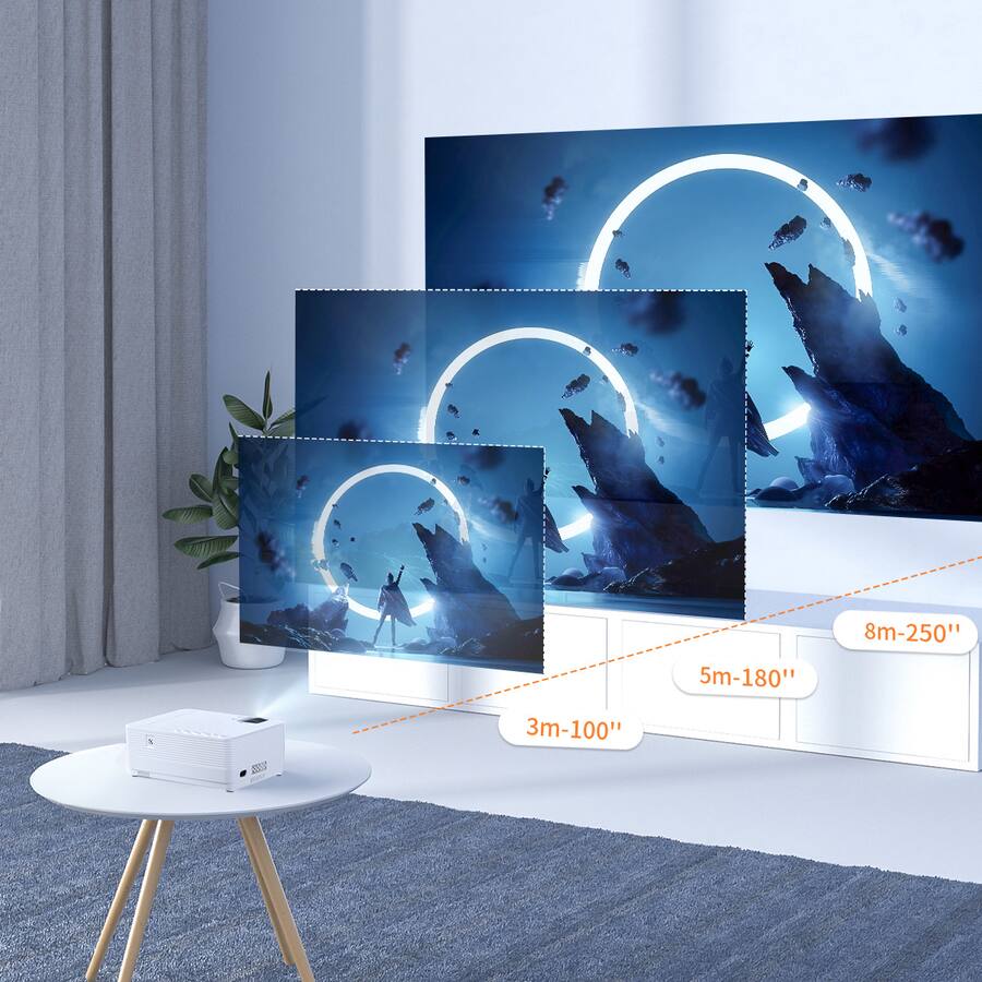 Vankyo Leisure 470 Pro Native Wireless Mini Projector, White