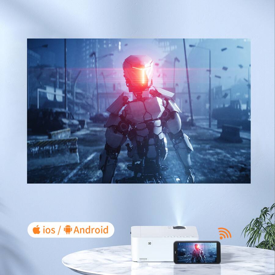 Vankyo Leisure 470 Pro Native Wireless Mini Projector, White