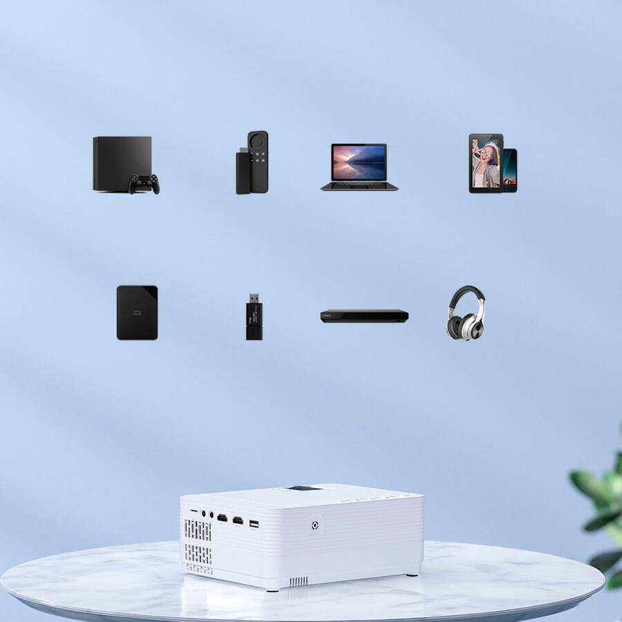 Vankyo Leisure 470 Pro Native Wireless Mini Projector, White