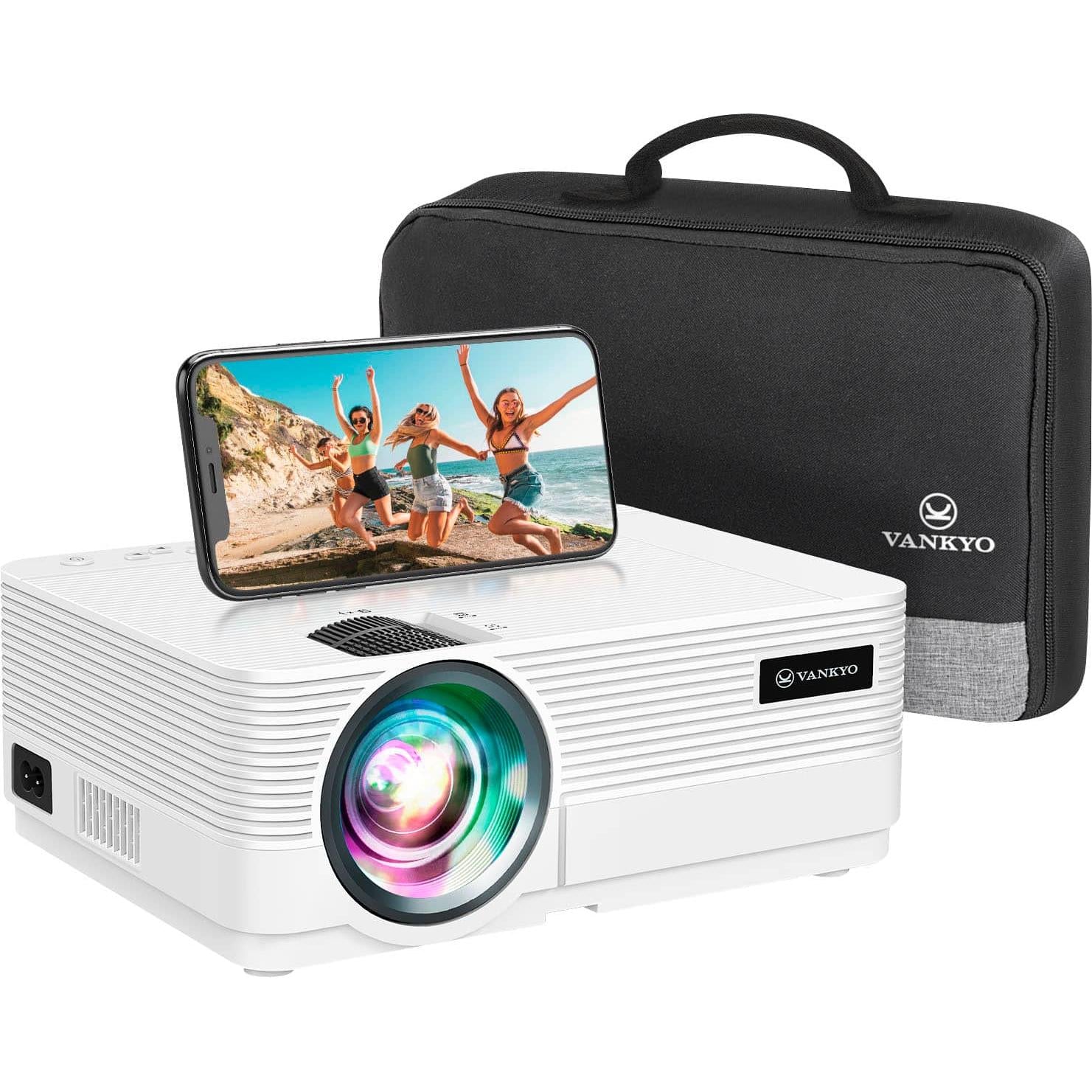 Vankyo Leisure 470 Pro Native 1080P Wireless Single LCD Mini Projector, White