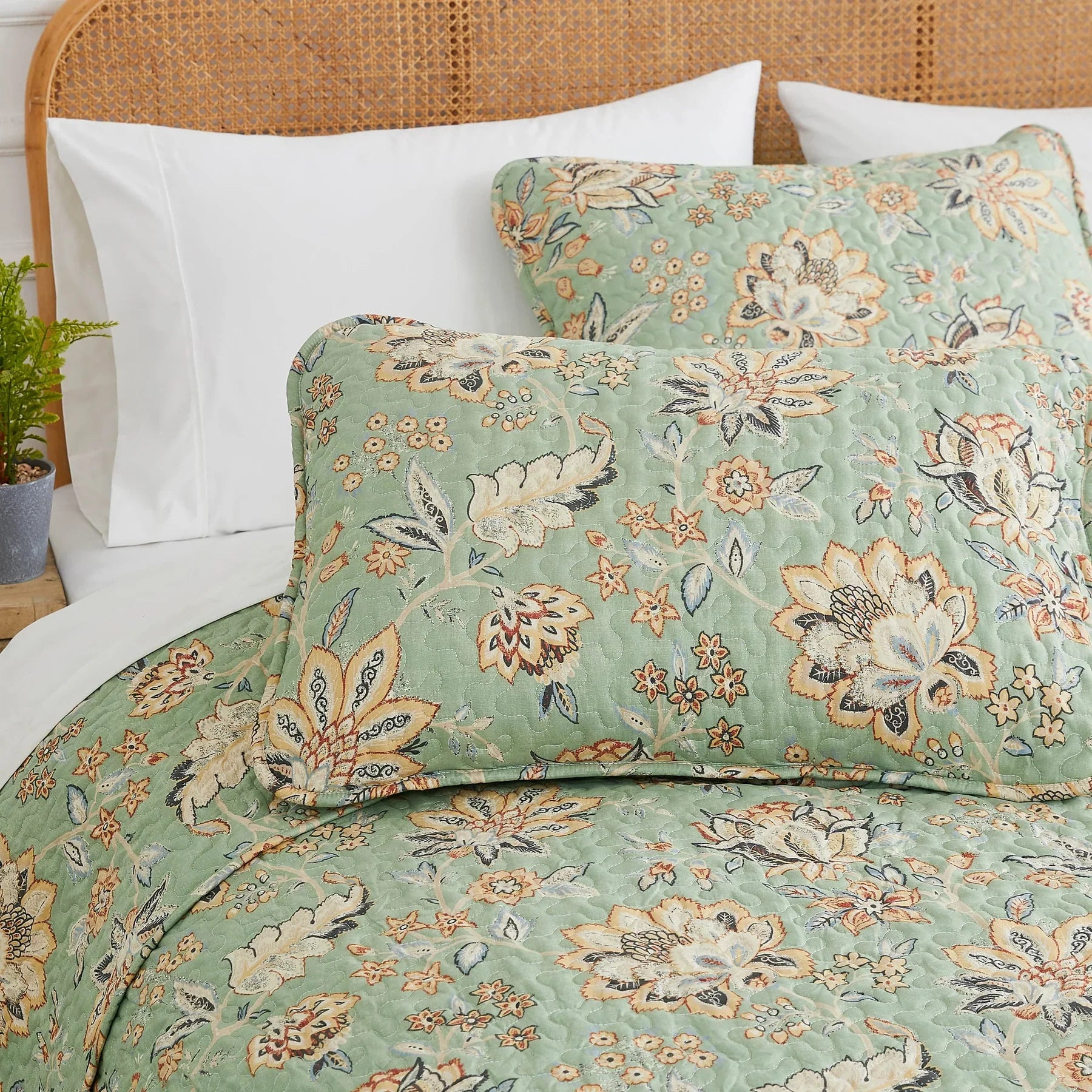 Willow Quilt Set, Green