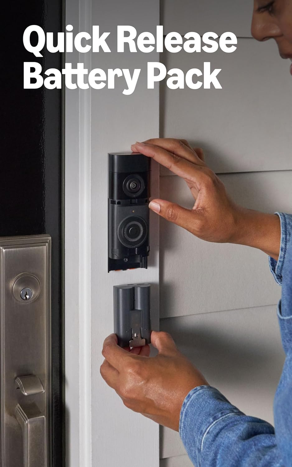 Ring Battery Doorbell 2K Plus, Nickel Silver