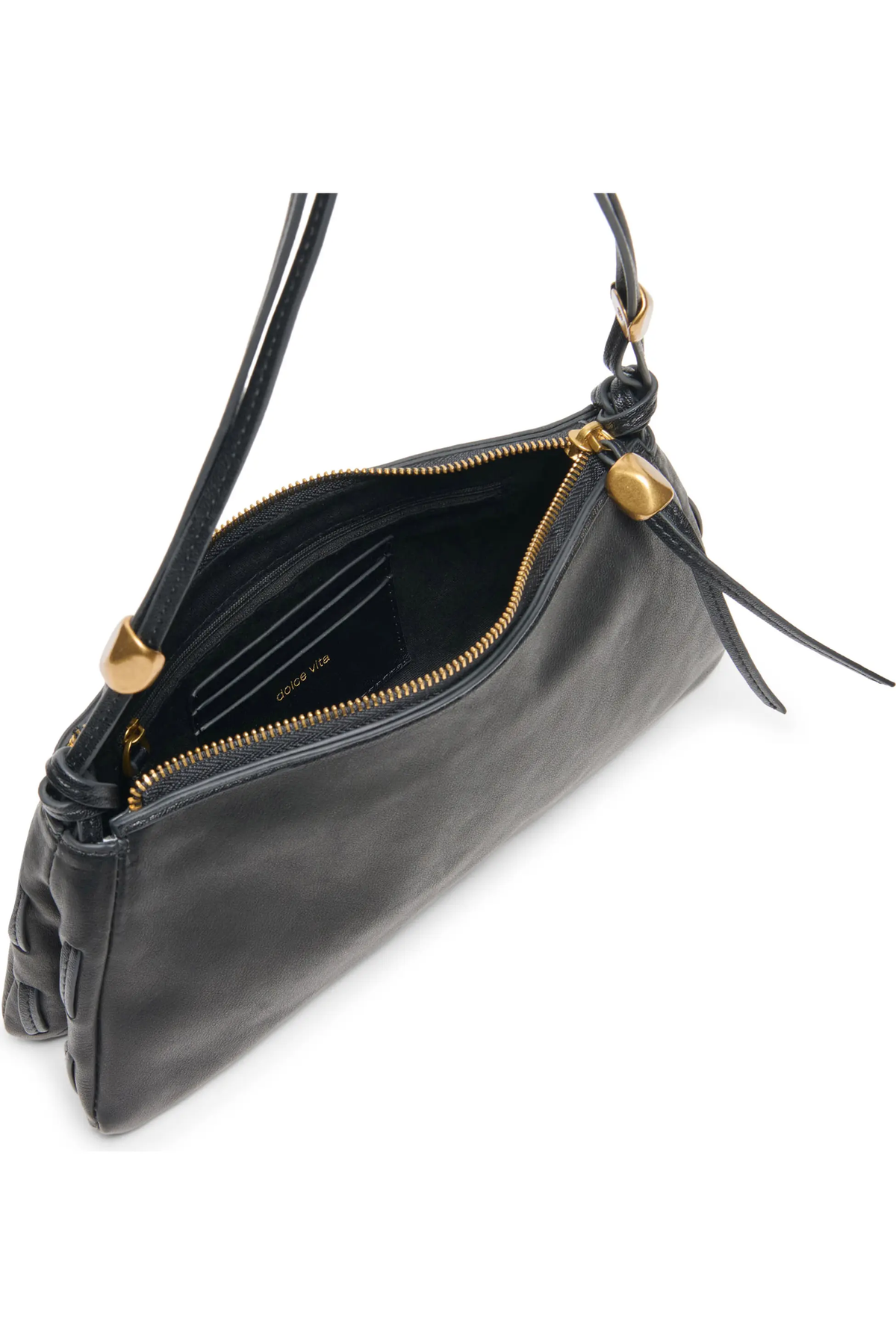 Dolce Vita Solara Leather Shoulder Bag, Black