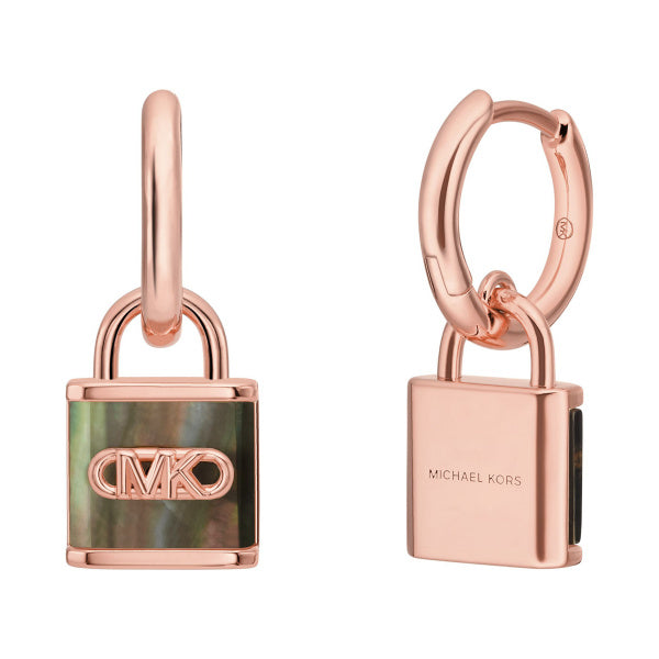 Michael Kors Mother of Pearl Padlock Earrings