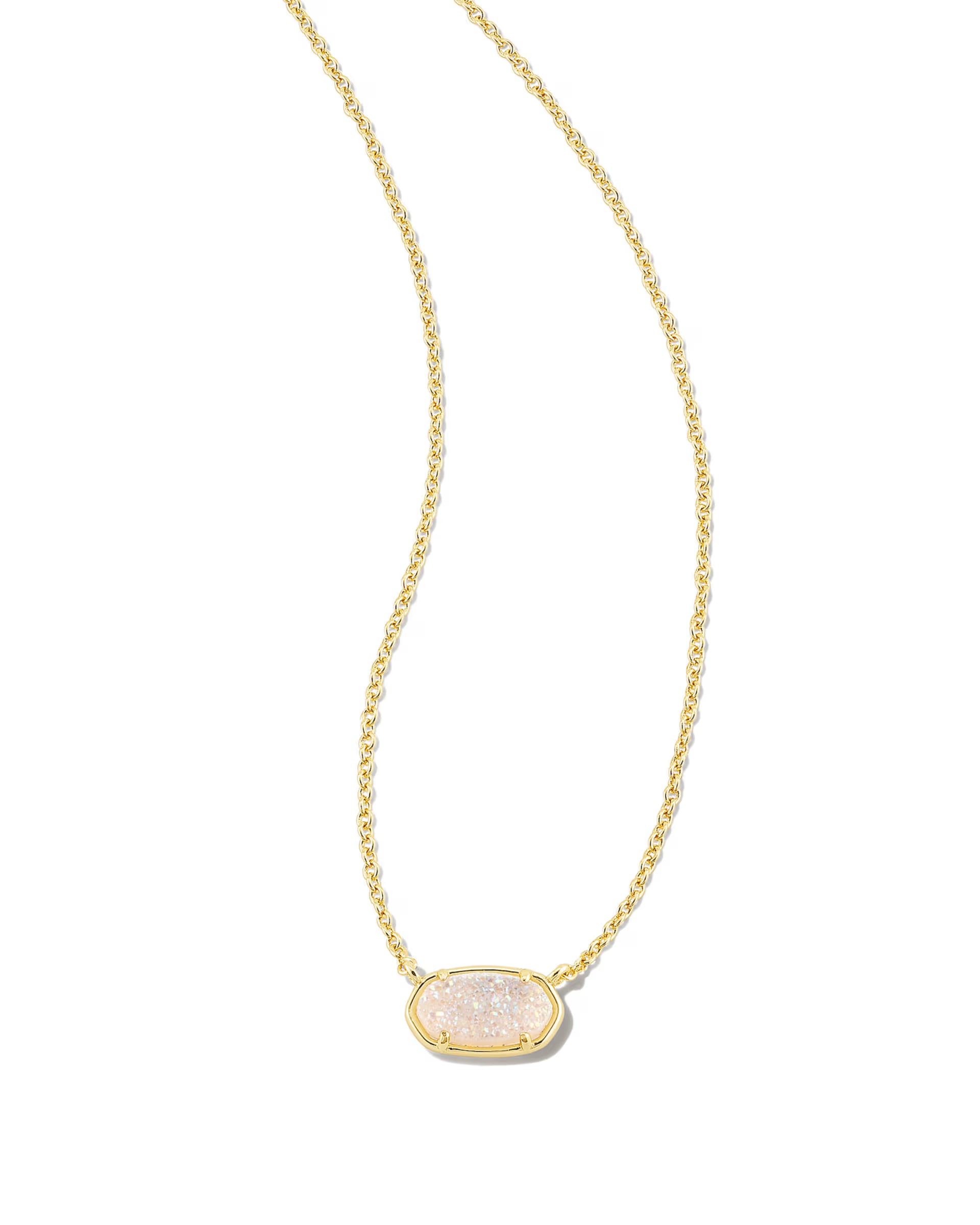 Kendra Scott Grayson Short Pendant Necklace, Iridescent Drusy