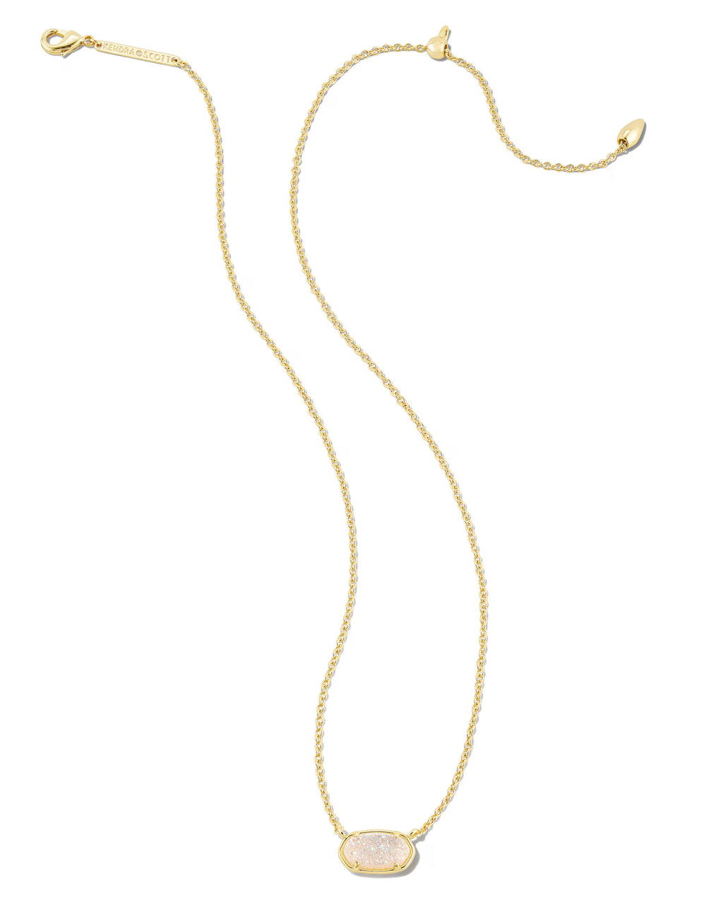 Kendra Scott Grayson Short Pendant Necklace, Iridescent Drusy