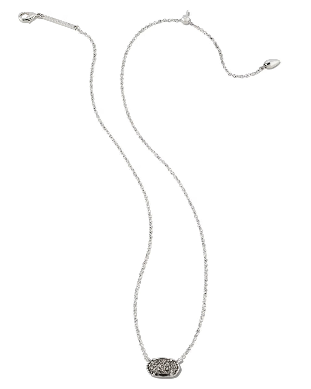Kendra Scott Grayson Short Pendant Necklace, Platinum Drusy